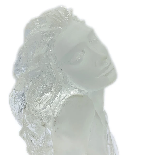 Clear Acrylic Resin Lady Head Sculpture Statue Buy Clear Material