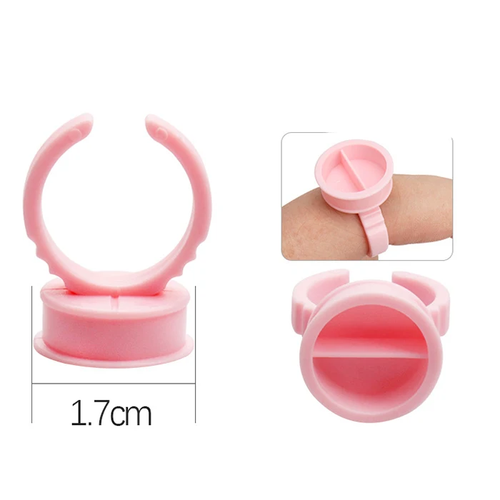 Flower Glue Rings Eyelash Extension Tools Pink Ring S M L Rings 2019 ...