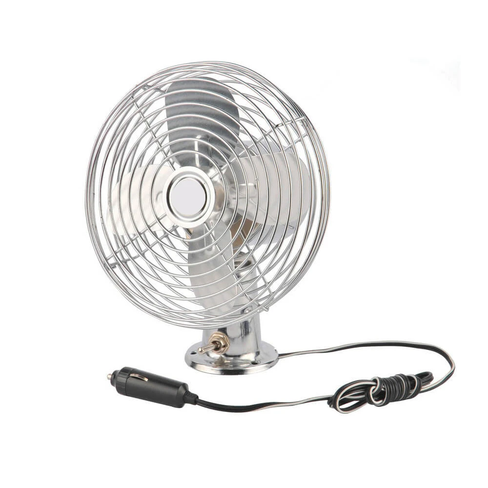 TIIKERI 12V DC Electric Best Car Interior 12 volt portable fan Quiet Strong Dashboard Cooling Air Fan for SUV RV Boat Auto Vehicles