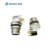 m8 connector 2pin metal m8 pcb connector A-code Right Angle 90
