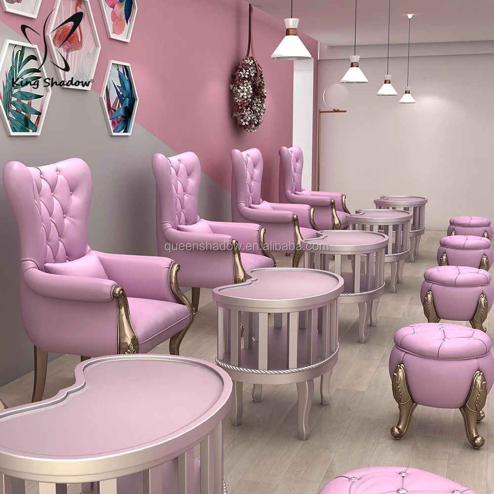 Wholesale Pedicure And Manicure Salon Furniture Pink Throne Chairs ...