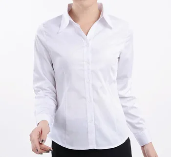 ladies white work shirts