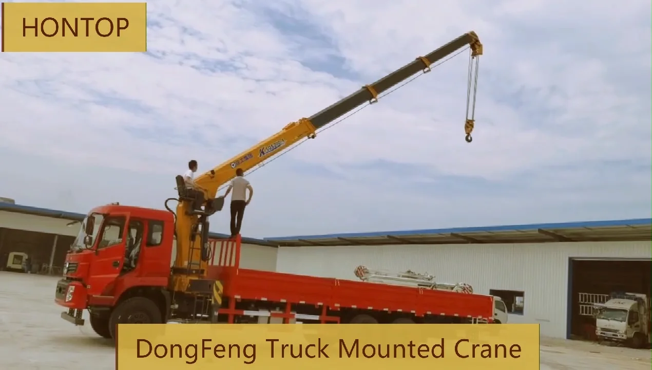 Japan Elf Cargo Truck Mounted Crane Straight Boom 2/3.2 Tons Isuzu