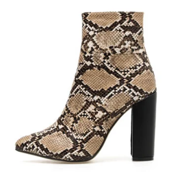 snake skin womens boots