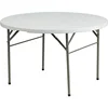 Wholesale HDPE 4 Seat 48" Round Bi-Fold Plastic Banquet and Event Folding Table with Carrying Handle