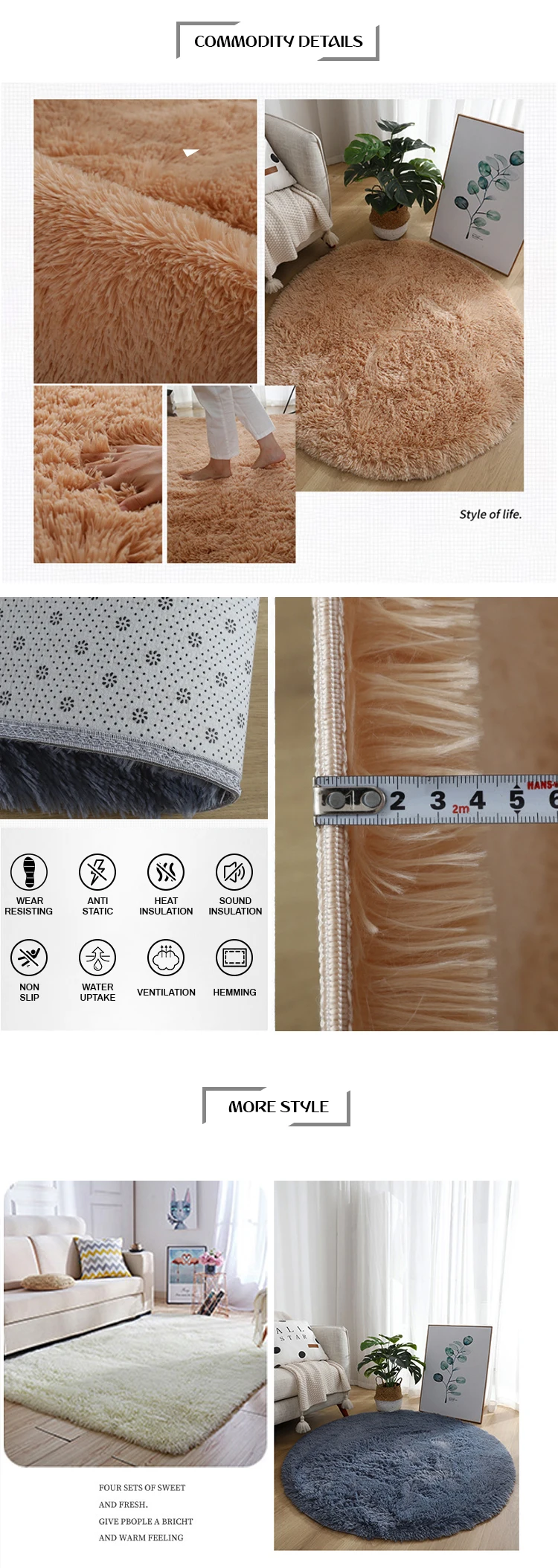 Tik Tok Shag Custom Sponge Rug Alfombras Round Rugs And Carpet - Buy