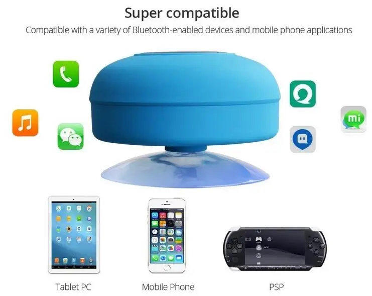 Outdoor Portable Mini Waterpoof Bluetooth Car Kit Hands Free Speaker - ANKUX.COM