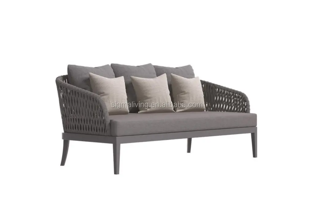 Hot sale comfortable outdoor furniture hand woven garden furniture rope sofa