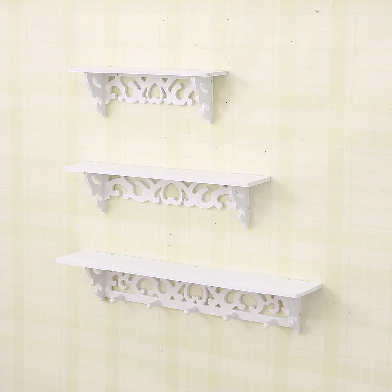 Popular & High Quality White Wall Shelf 3 Piece A Set Decorative Ledge