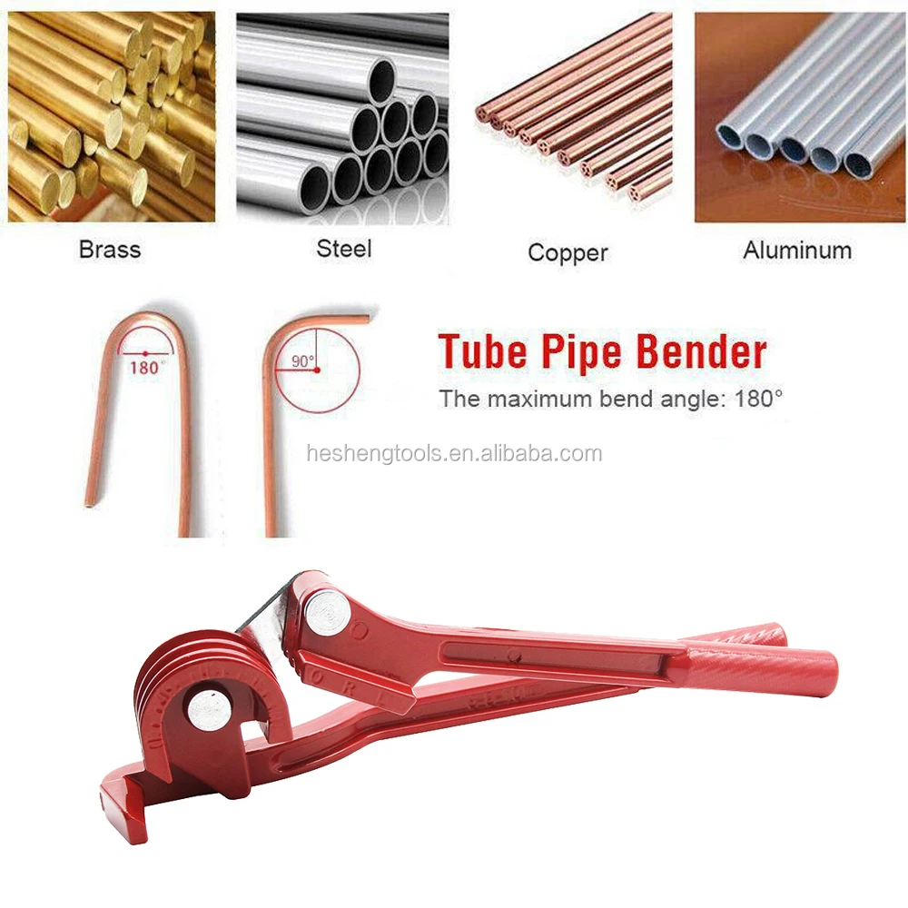 Sliver Brass Thickness Pipe Bending Tool for Soft Copper 6-8-10mm Aluminum & Other Soft Metals Almencla Manual Tube Bender Tool 6-8-10mm/ 12mm/ 16mm O.D 