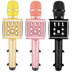 Professional Wireless Karaoke Microphone 3 in1 Portable Handheld karaoke Mic Party Birthday Speaker for All Smartphone