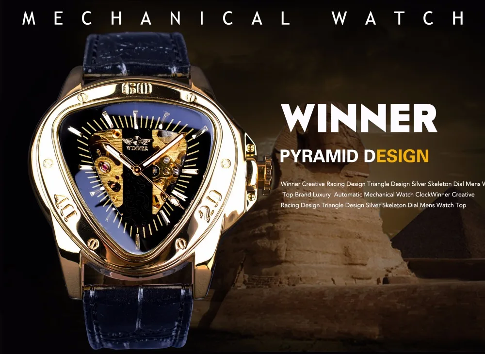 Winnaar Steampunk Mode Driehoek Golden Skeleton Beweging Mysterieuze Mannen  Automatische Mechanische Horloges Topmerk Luxe - Buy Top 50 Luxe Merken,Ali  Lederen Mannen Luxe Horloge,Automatische Mannen Pols Digitale Relogio  Masculino Product on Alibaba.com