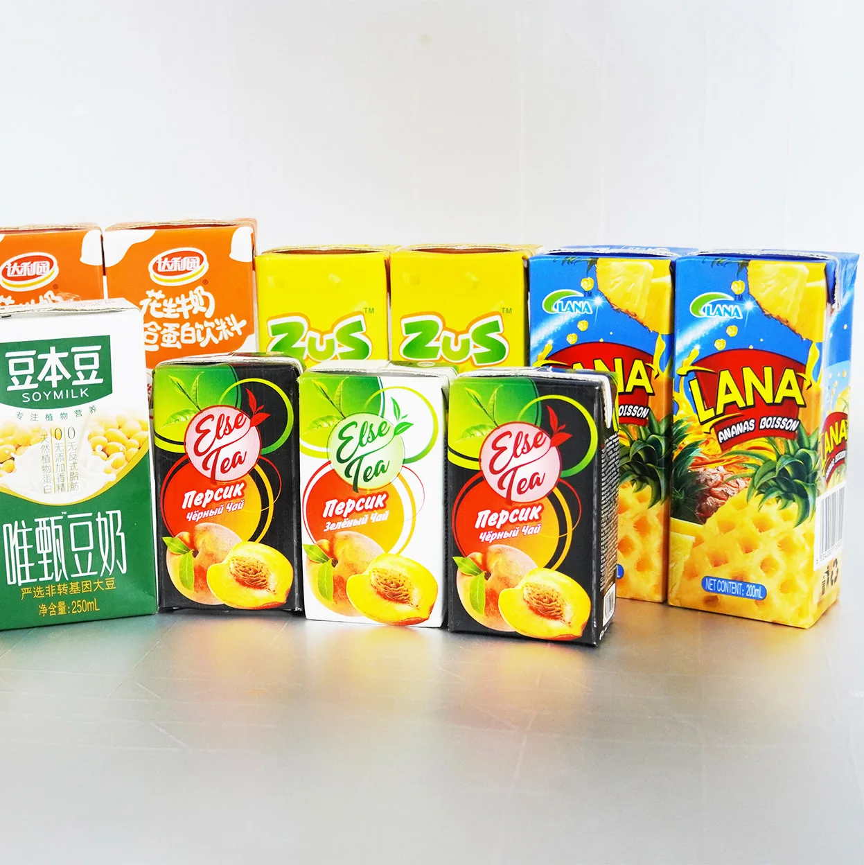 1 Liter Slim Pack Juice Milk Beverage Carton Box Aseptic Liquid Packaging Materials Paper Boxes