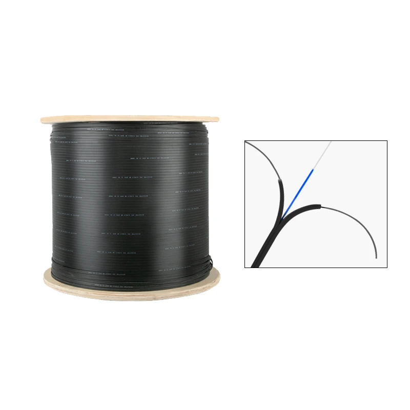 FIBER OPTIC 1 CORE 1km 2km 3km Plywood Drum FTTH DROP CABLE SINGLE MODE INDOOR FIBER OPTIC CABLE - ANKUX.COM