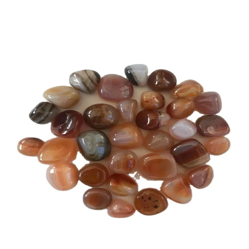 Natural Polished Rolling Flower Colored Jade Pebbles for Garden Landscaping and Fish Tank Decor Sports Flooring Accessory supplier