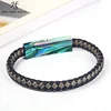 HS-ULB02 Fashion Customizable Braided Leather USB Data Cable Bangle For I Phone Android USB Bracelet