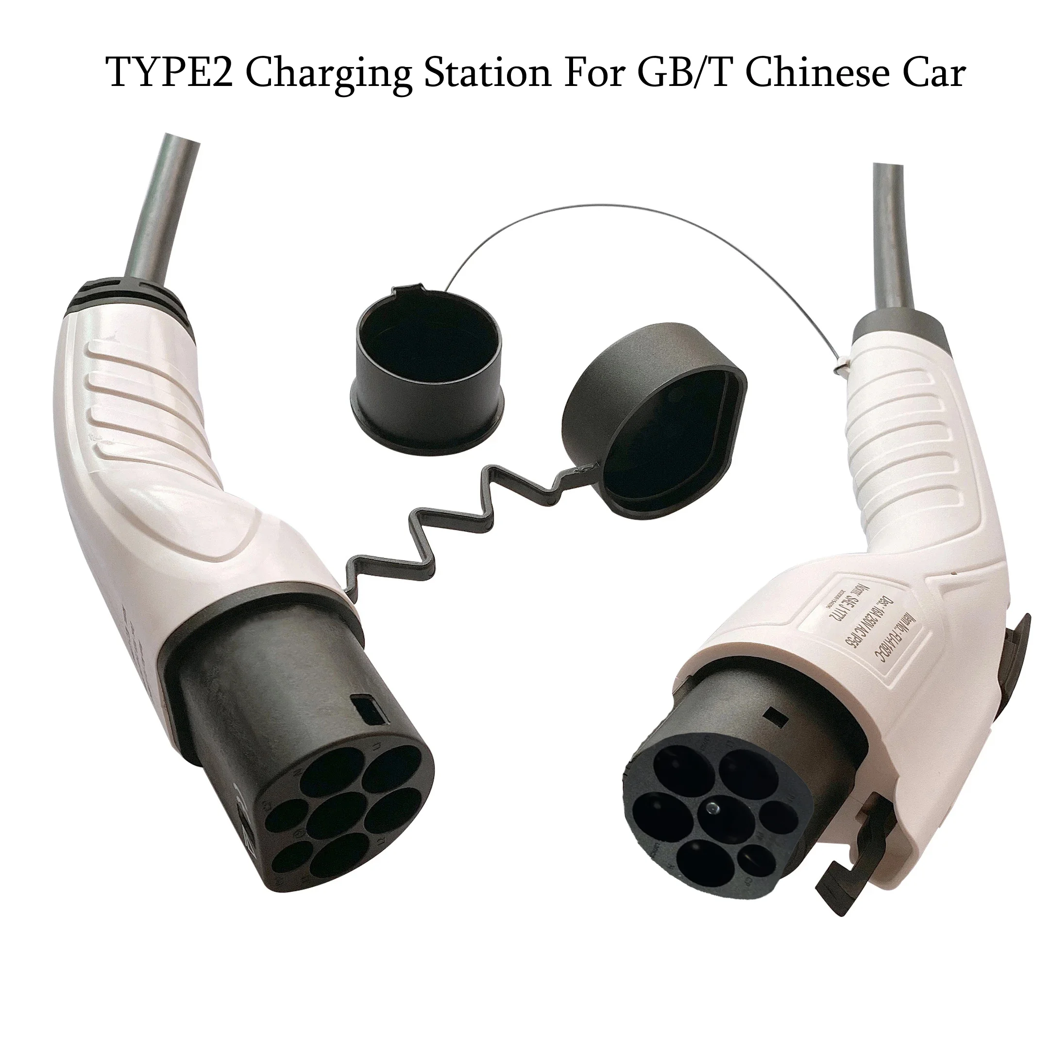 Type 2 To Gbt Ev Charging Cable With Plug 32a 1 Phase Iec 62196 Ev Cable -  Buy 32a Type 2 To Gb/t Ev Charging Cable 5 Meters 7.4kw Gbt Ev Cord,Gbt
