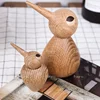 wooden products for Oak wood puppet bird with Various forms of expression for home decor, the wood crafts for gifts
