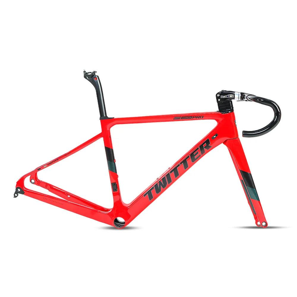 Hot Selling TWITTER Stealth pro Bicycle Frame 700C Bike Frame Inner Cables  Light Weight Carbon Road Bike Frame For Sale