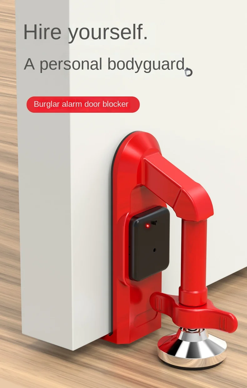 Single Girl Living Alone Hotel Door Blocking Device Portable Travel Door Stopper Alarm Anti-Theft Security Device Alert System