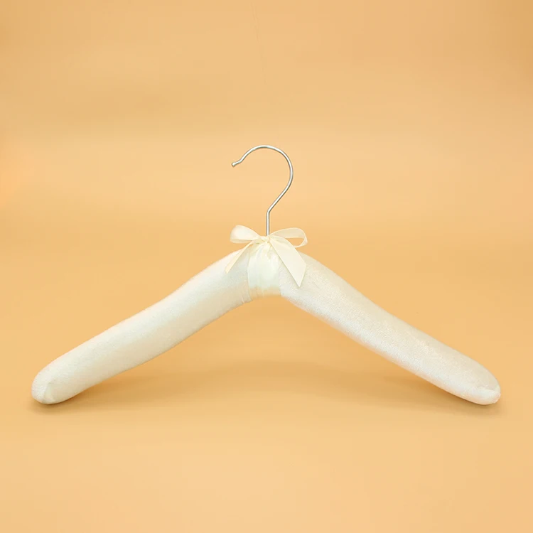 White Pain Fabric Satin Padded Hangers For Delicate Wedding Dresses Buy Satin Baby Hangers