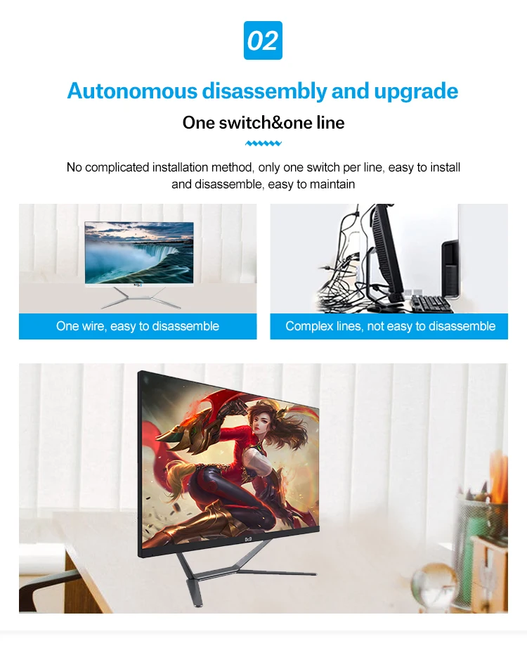 Dr.D Hot Sale wholesale Intel i3 7100 ultra thin all in one pc touch screen desktop computer waterproof