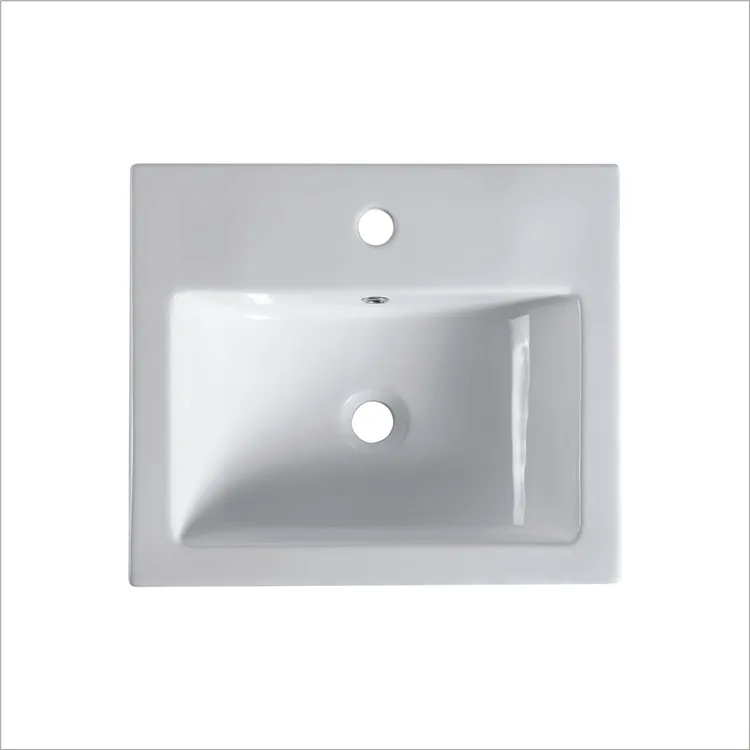 Low price 3D design ceramic office building school rectangular counter top basin