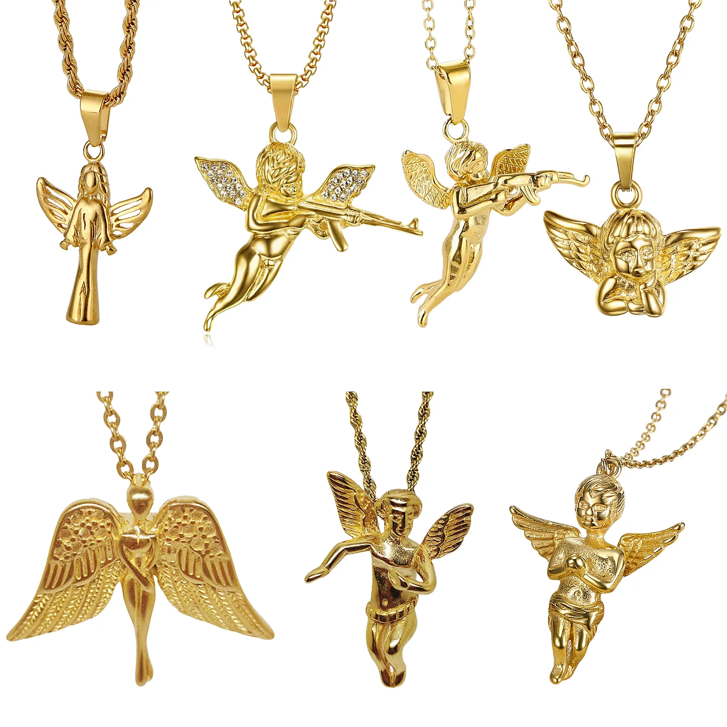 Angel newest Pendant kt Gold Cowgirl