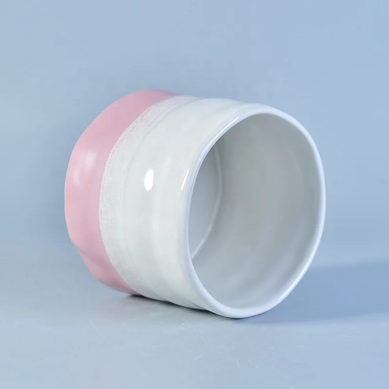 Christmas glazed custom ceramic votive candle jar candle holders party decoration use in bulk
