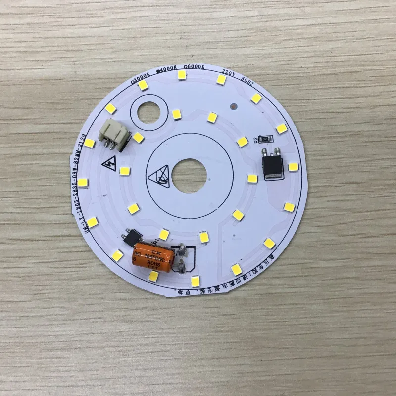 Bespoke Replaceable 10W 82mm Diameter 90lm/W 4000K smd 2835 220v ac driverless dob led module for bulb light and downlight