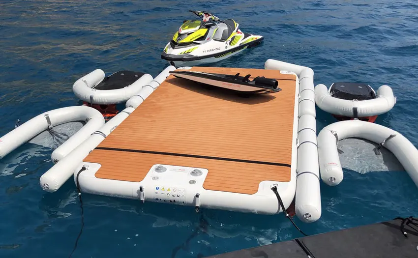 mission boat gear reef mat inflatable floating dock water lounge