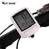 WEST BIKING Bike Speedometer Digital Motorcycle Computer Multi Function Wireless Exercise Bicycle Computer with Large LCD Screen