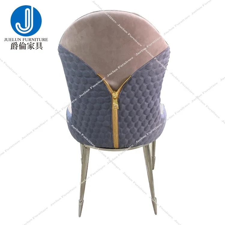 Manufacture natural stainless steel zip back gray turkey furniture chair price fabric accent chair