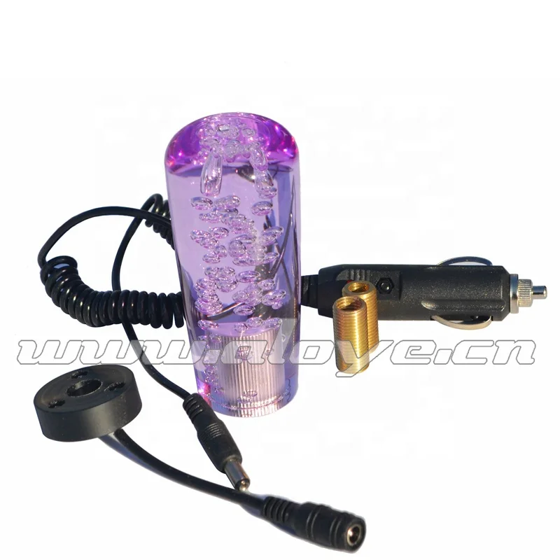 150mm Blue Led Bubble Auto Shift Knob Universal Crystal Led Gear Knob