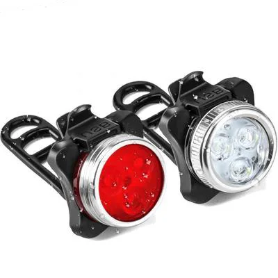 

3 LED COB Mini USB Rechargeable Waterproof bike flashlight With front headlight or rear tail
