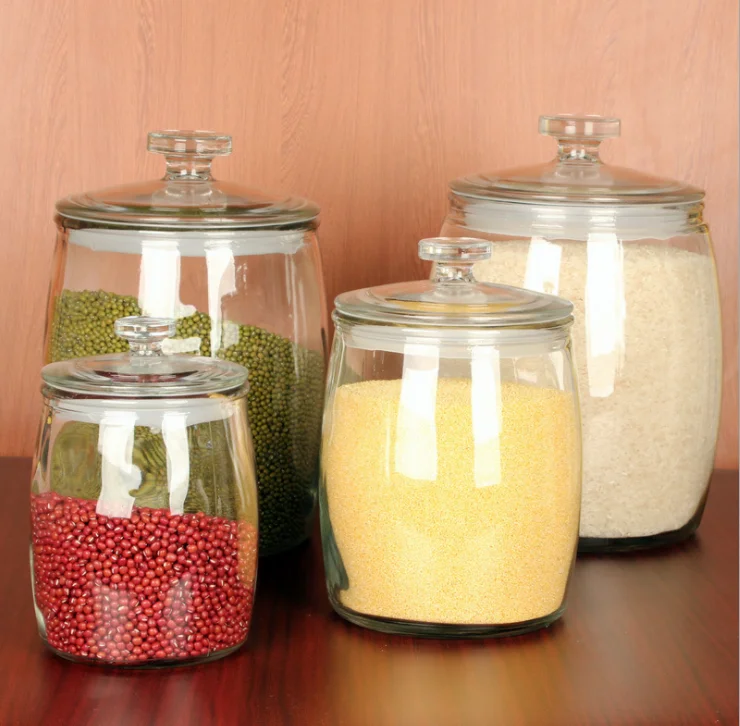 Tarro De Alimentos Multifunción Con Tapa De Vidrio,Almacenamiento De