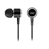 OEM logo brands dual mental headphone in-ear earphone 3.5mm wired stereo mini earphone with mic