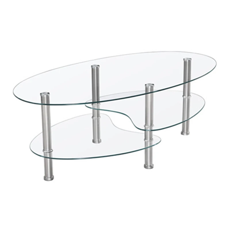Cheap Oval Shaped Tenmpered Glass Top Coffee Table / Table Coffee For Living Room Buy Coffee
