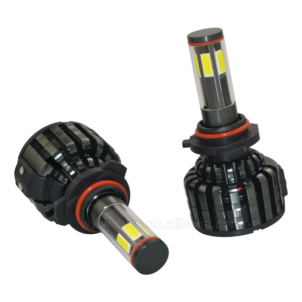 super bright CE 12v 24v 6sides COB G9 100w 12000LM HB4 9006 high power car led headlight