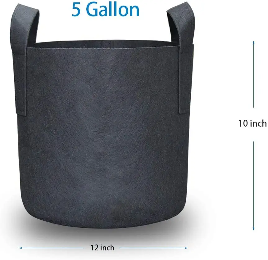 
3 Gallon 5 Gallon 7 Gallon 10 gallon 100 gallon 200 gallon Aeration Fabric Plant Grow Garden Potato felt planter grow bags 