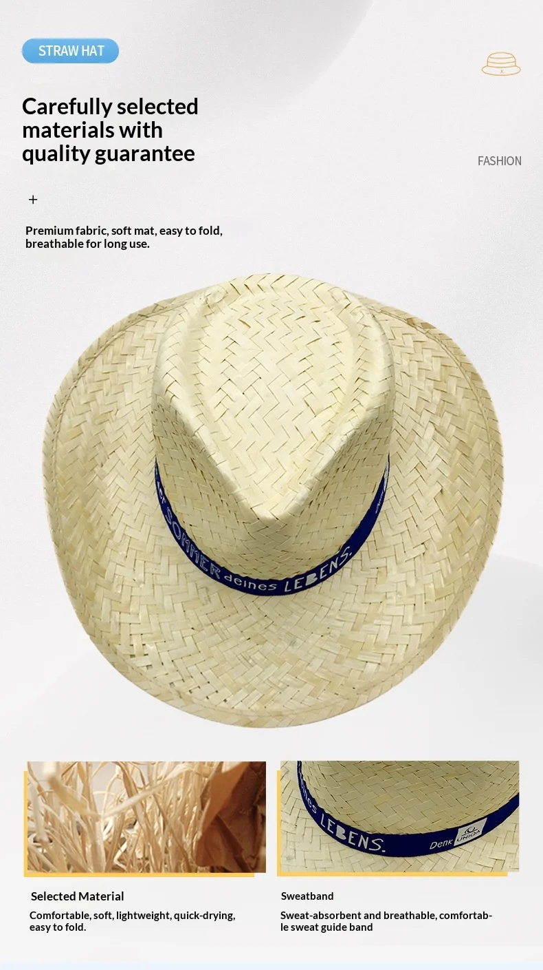 Western-strohhuut Mat Breeter Kremp Fir Am Summer Op Der Plage_voghion.com