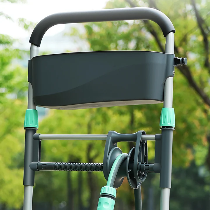 Portable Garden Hose Cart 2 Wheeled Hose Trolley Cart Keep Your Yard