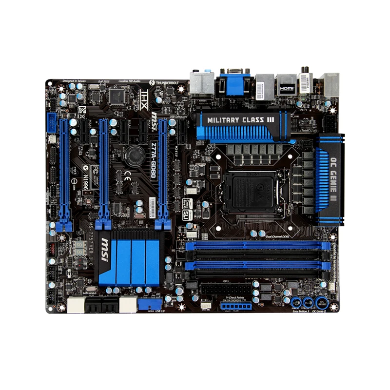 Close-up of Intel Core i7-3770 CPU with LGA1155 pin layout
