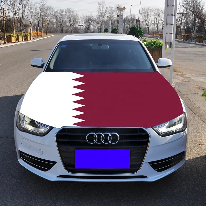 Wholesale 2022 Qatar World Cup Flags Custom Promotion Qatar Car Window
