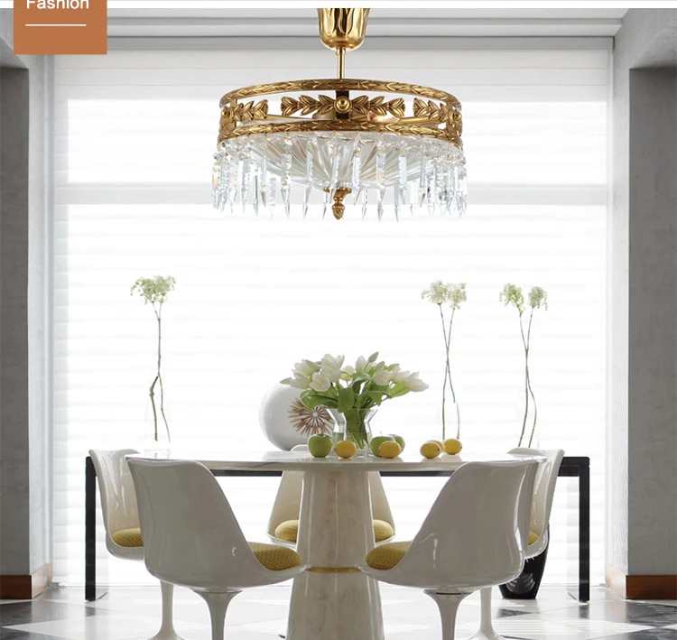 solid brass cristal ceiling light