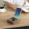 Rustic Burnt Wood Decorative Cell Phone Sound Amplifier Stand