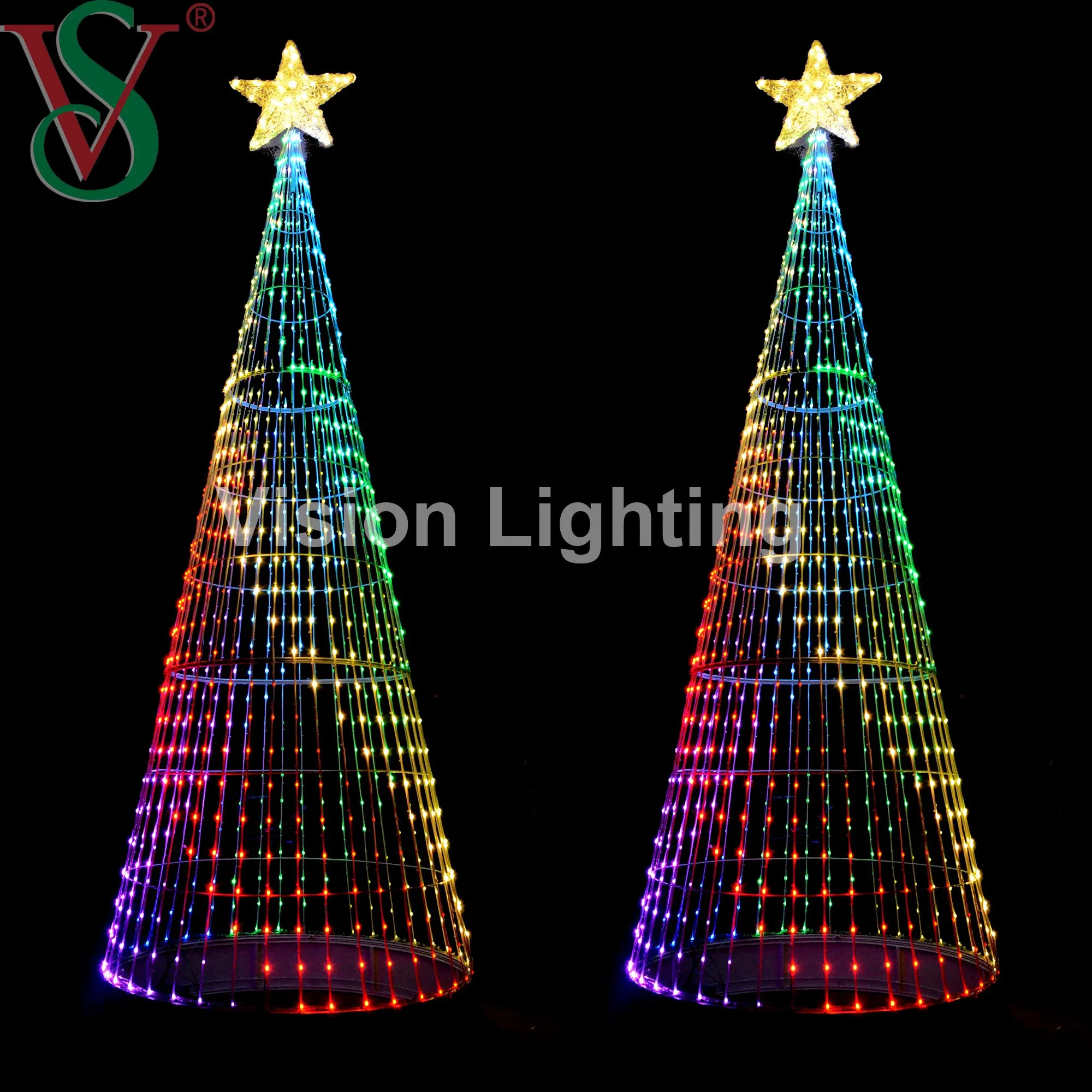 2022 New Christmas Festival Outdoor Decoration 3d Led Smart Motif Dmx