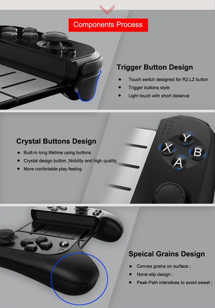 New Bluetooth Other Game Accessories Joypad Wireless Joystick Support Android Ios System For Controller Gamepad Buy High Quality Wireless Bluetooth For Android Ios Phone Gamepad Wireless Bluetooth New Hot Selling For Finger Grip Phone