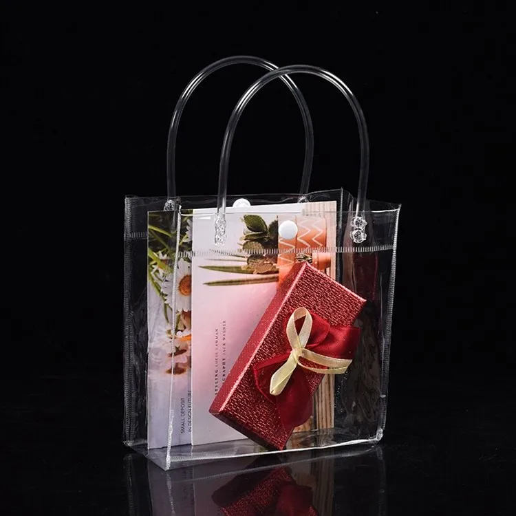 Transparent Waterproof Clear Plastic Pvc Shopping Bag For Cosmetic