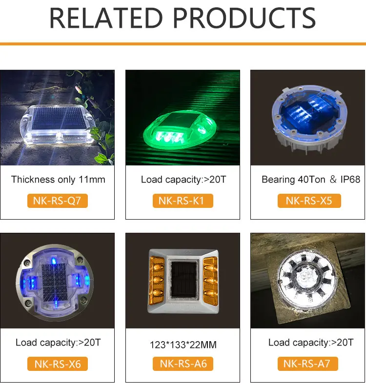 IP68 high brightness driveway motorway green aluminum solar led road marker studs